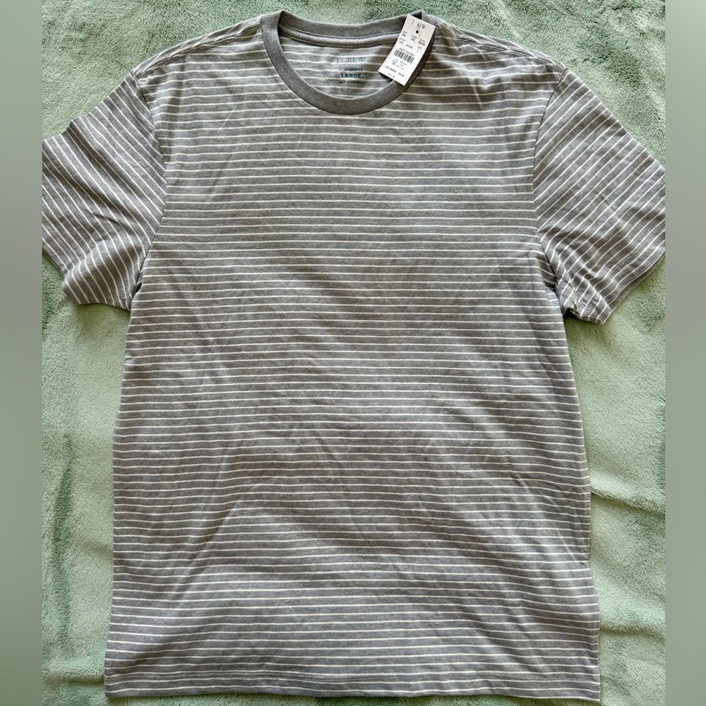 NWT J.Crew slim washed shirt grey/white - Large men